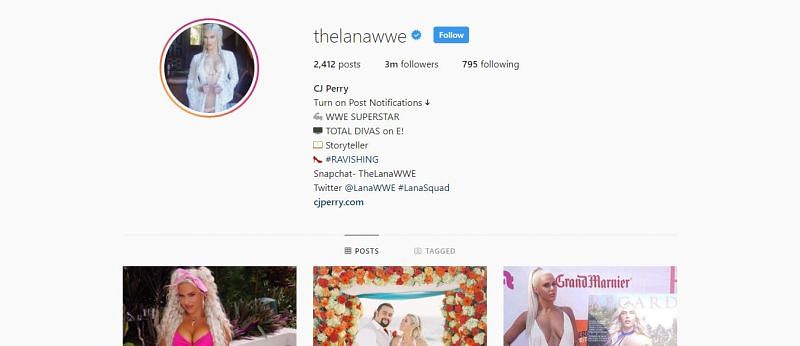 Lana has more followers on Instagram than both current Women's Champions